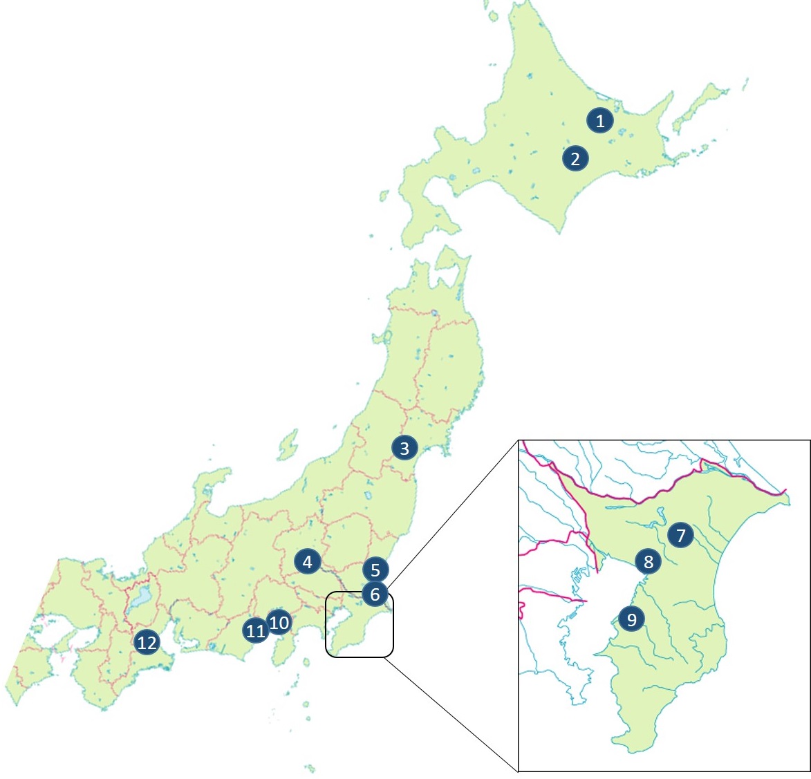 ソーラー発電所地図